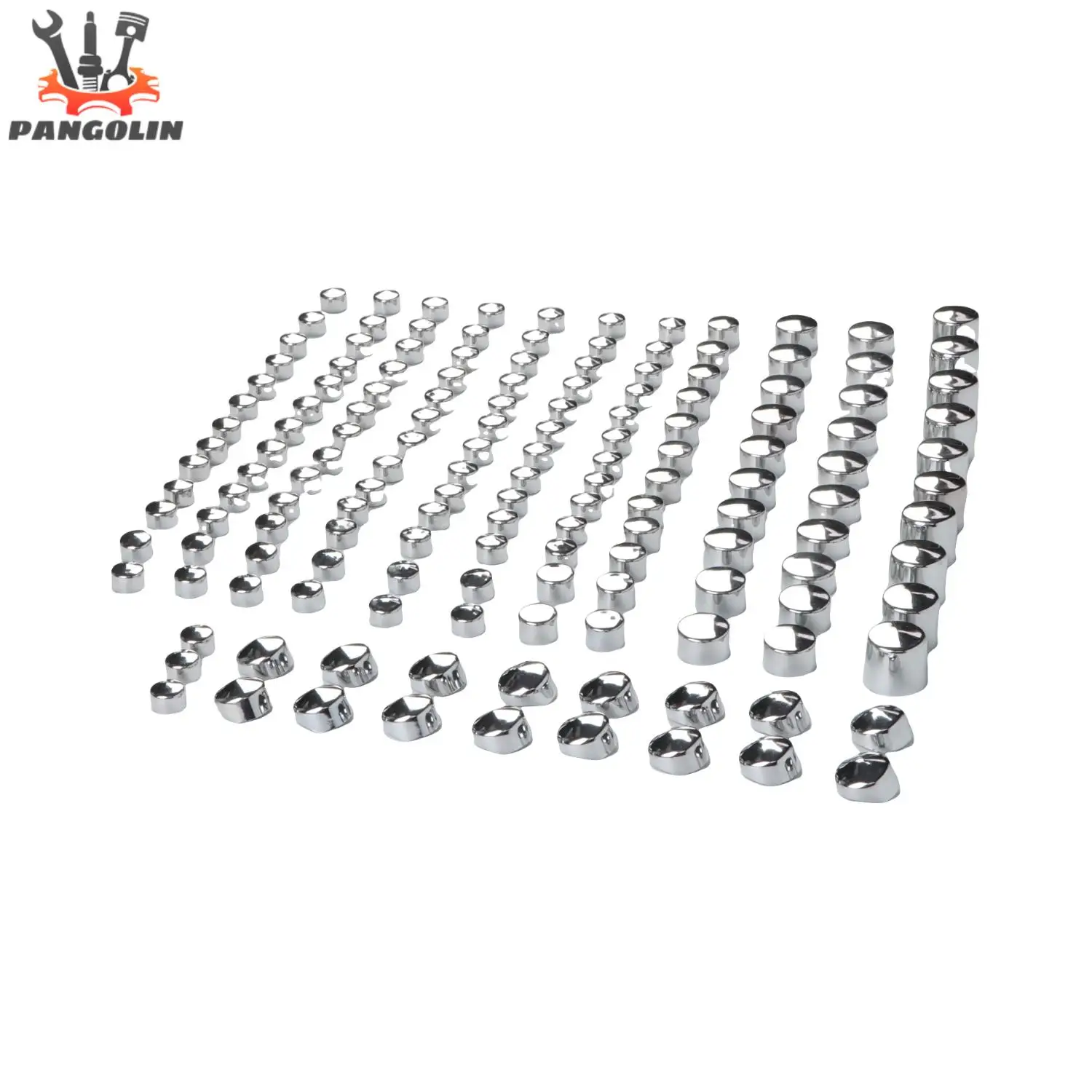

120pcs Engine Bolt Cover Silver for 1984-1999 Harley Evolution 1999-2017 Twin Cam Engine Screw Bolt Cover Caps