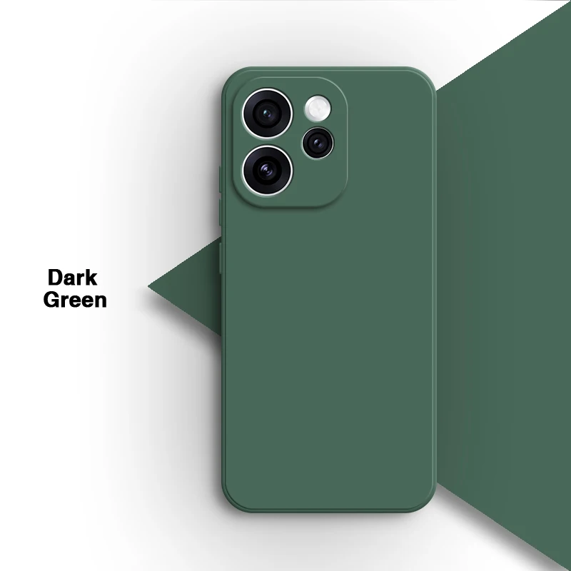 Premium Liquid Silicone Phone Case with Lens Protection - High Quality TPU Classic Back Cover
