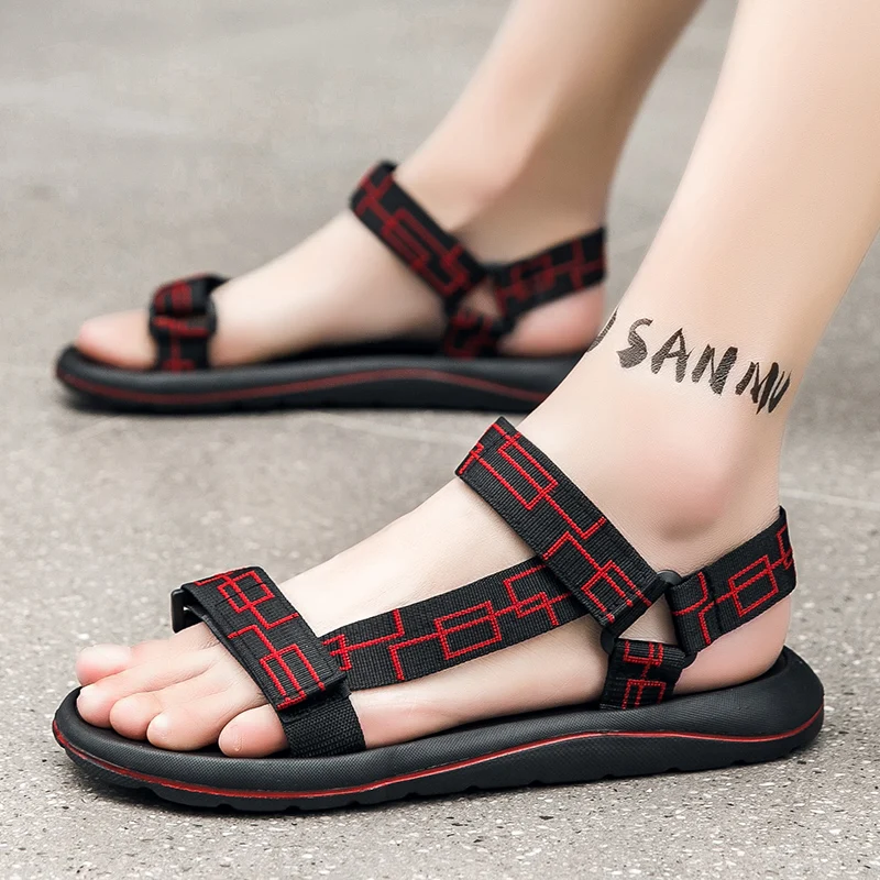 

Сандалии мужские сетчатые, модные дизайнерские уличные повседневные пляжные босоножки, дышащая мягкая подошва, летние