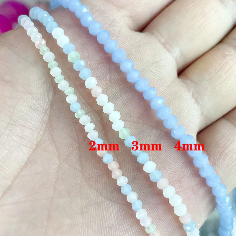 New Color Morgan Jades 2mm Crystal Rondelle Faceted Crystal Glass Beads Round Loose Spacer Beads for Jewelry Making DIY 6