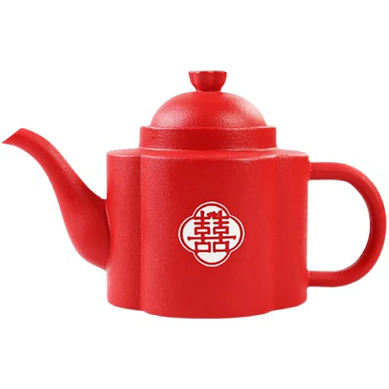 Double Happiness Red Ceramic Tea Infuser, Chinese Home Porcelain Teapot, Tea Cup, Luxury Gift, Wedding Gift