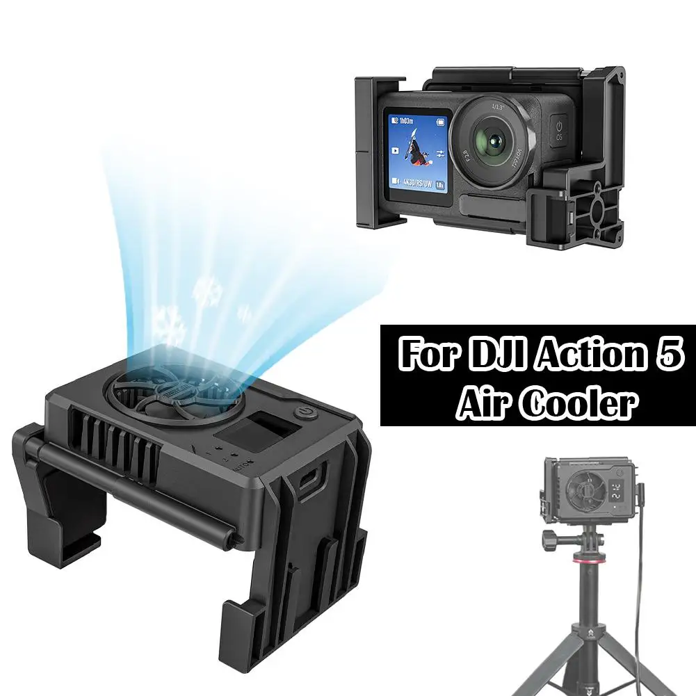 for dji OSMO Action 6/5 Pro/4/3 Action Camera Radiator Overheat Protection Air Cooler Quick Assembly Quick Release Case