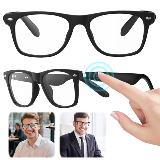 Smart Bluetooth Glasses Wireless Bluetooth Earphones Multi Functional Real Time Translation Anti Blue Light Glasses