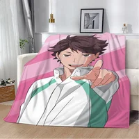 Haikyuu Thick Blankets for Winter Blanket King Size Bed Throw Home and Decoration Knitted Plaid Luxury Bedding Beach Towel Knee 2