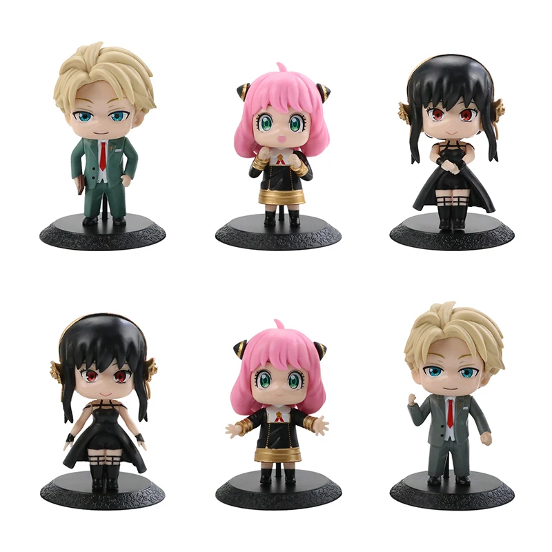 

Anime Figure 10CM Q Version SPY×FAMILY Anya Forger Small Bean Mind Reading Uniforms Cute Model Doll Toy Gift Collect PVC