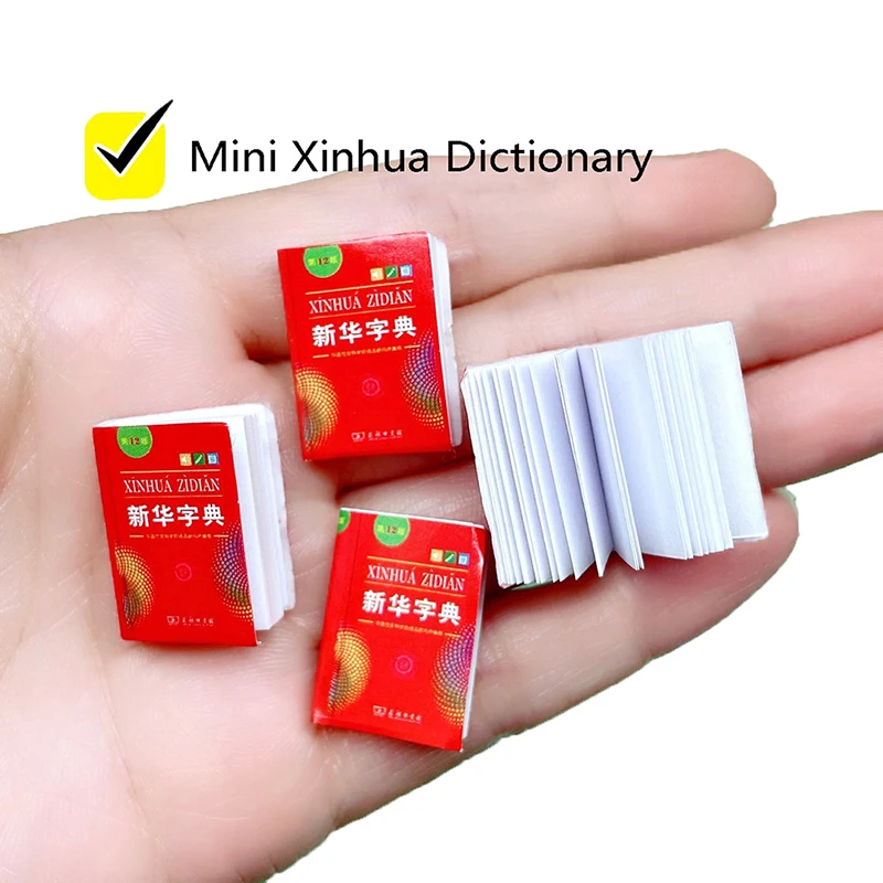 

1Pc 1:12 Dollhouse Miniature Xinhua Dictionary Book Model Notebook Kids Pretend Play Toy Doll House Decor Accessories