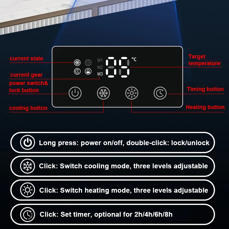 Cooling&Heating Water Circulation Bed Mattress Sleeping Pad Refrigeration Semiconductor Heat Dissipation Air Conditioning Fan 4