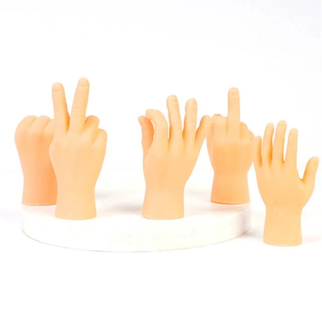 Tiny Hands Middle Finger Little Finger Puppets Mini Finger Hands