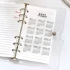 Fromthenon 2024 2025 Year Calendar Index Dividers Watercolor Refill A5 A6 6 Holes Leaf Spiral Notebook Diary School Stationery 6
