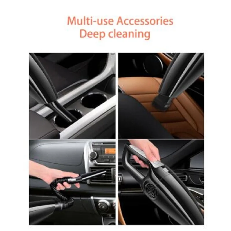 

Multi-purpose 120W Handheld Car Vacuum Cleaner Accessories Double Noise-reduction Automobiles Vacuum Cleaners