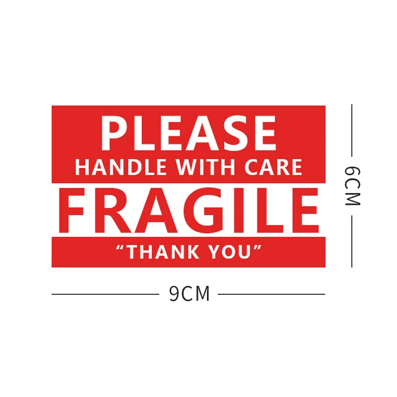 50Pcs Fragile Warning Label Stickers Please Handle With Care For Goods Shipping Express Label Packaging Mark