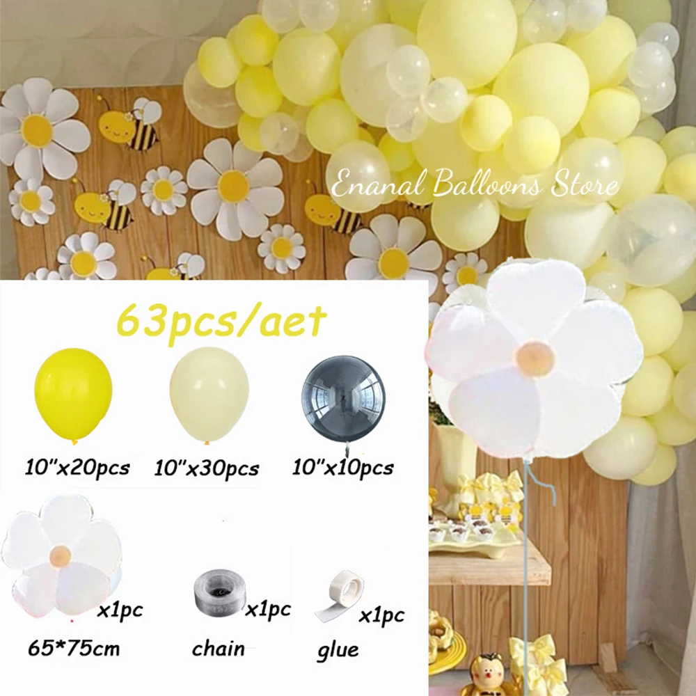 Pastel Balloon Wreath Kit, Yellow & Pink - 100 Latex Balloons, Decorating Strip, DIY For Baby Shower, Wedding - View #2