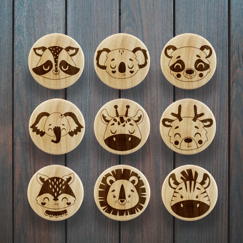 9-Pack Wooden Animal Drawer Knobs - Cute Handles For Kids' Furniture & Hooks 9-Pack Wooden Animal Drawer Knobs - Cute Handles For Kids' Furniture & Hooks