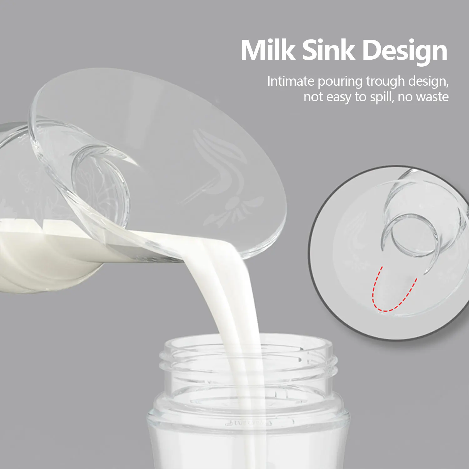 Breastfeeding Suction Bottle Portable Silicone Manual Breast Pump Breastmilk Storer 3