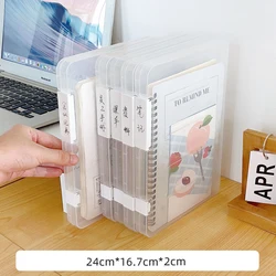 Transparent Waterproof Dustproof A4 File Storage Box with Double Card Buckle for Certificates & Documents (24x16.7x2cm)