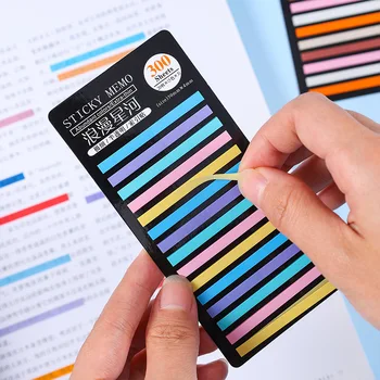300 fogli di forniture per ufficio Decorazione fai da te Cancelleria Etichetta per studenti Segnalibro Indice Adesivi Etichetta da lettura