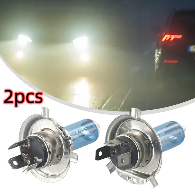 2pcs H4 12V 6000K Headlight Bulbs 1
