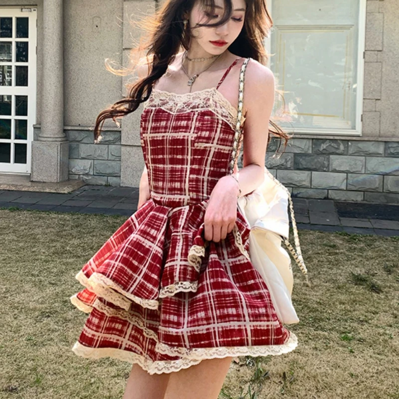 Red Plaid Dress Korean Korean Red Flannel Outfits Buy Plaid Shirt