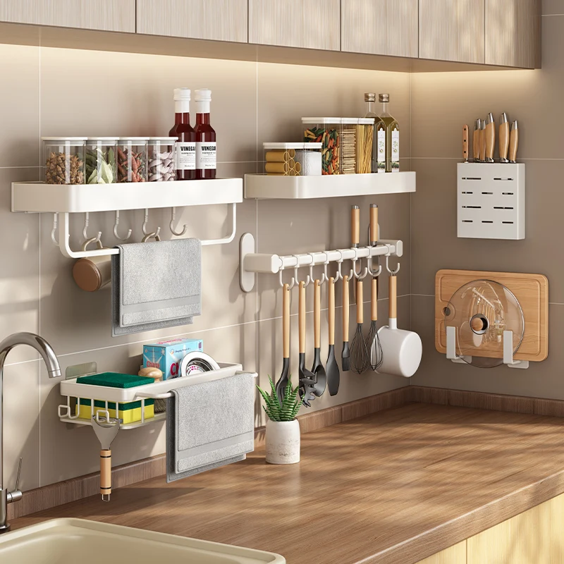 1PCS-Wall-Mount-Utensil-Rail-Rack-Kitchen-Hooks-Easy-Sliding ...