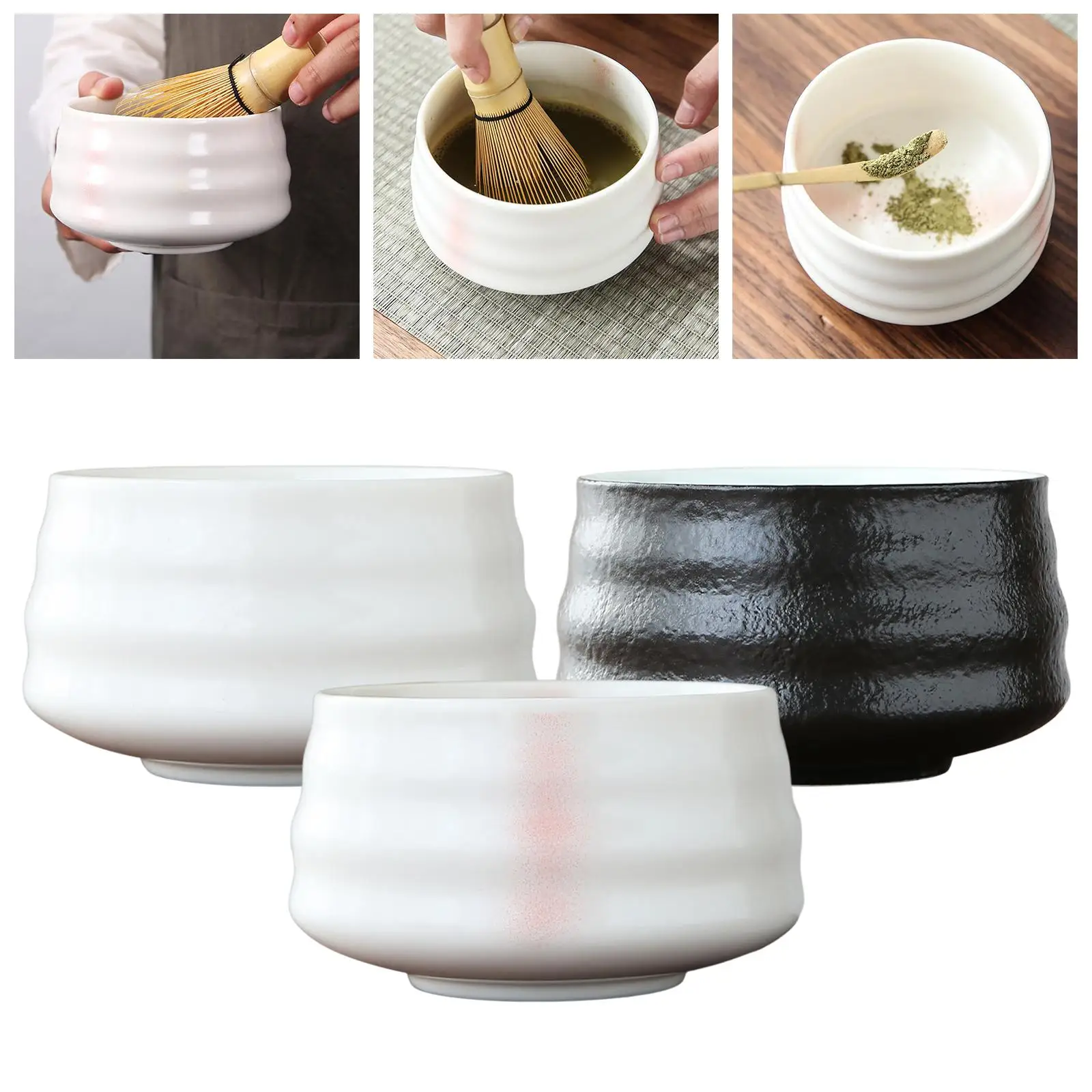 Traditional Ceramic Tea Matcha Bowl Handmade Green Tea Maker Cup for Japanese Matcha Preparation Kitchen Supplies