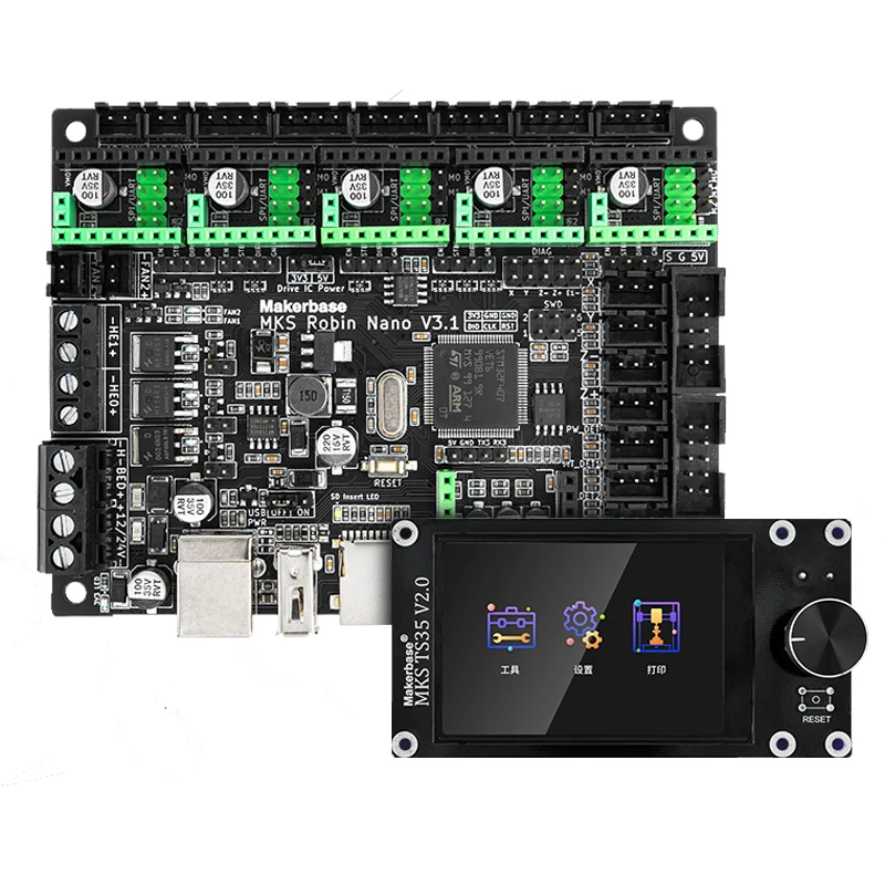 Makerbase Mks Robin Nano V3.1 Placa de Controle da Impressora 3d Placa-mãe Ts35 Tft Tela Toque Compatível com A4988 Tmc2209 - Imagem 4
