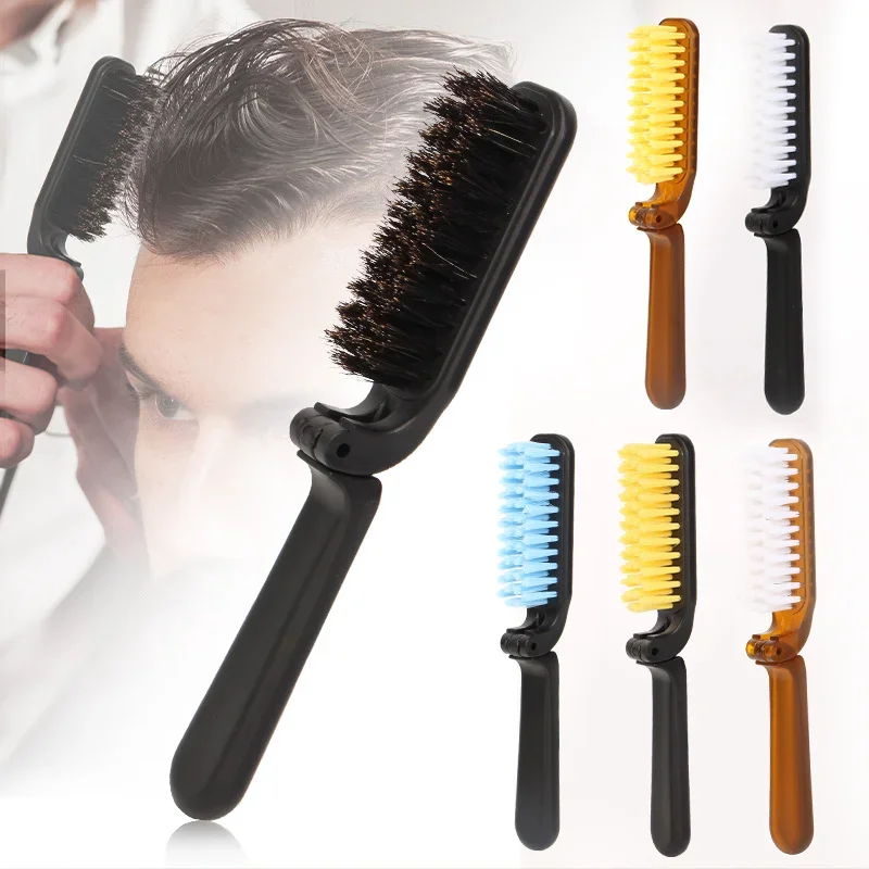 

1pc Man Styling Hair Comb Portable Broken Hair Finishing Cleaning Folding Beard Comb Anti Static Barber Hair Styling Nylon Comb