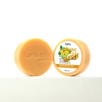 Savon à l'huile essentielle blanchissant au curcuma, 100g, vitamine C, hydratant pour la peau, nettoyage en profondeur, savon nettoyant au citron 6
