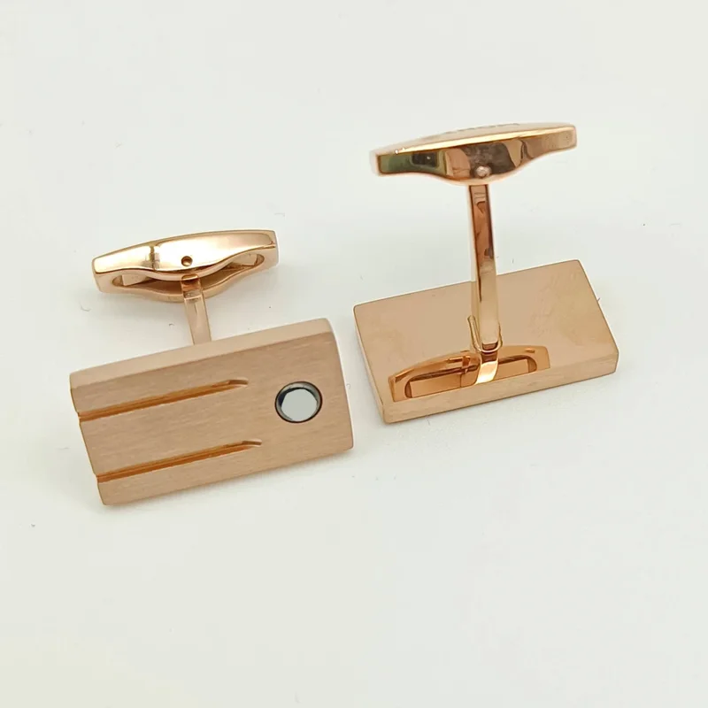 Cuff Links MB 3 Colors Rectangle 316 Stainless Steel 1:1 High Quality Man Shirt Cufflinks Classic Buttons With Box Set