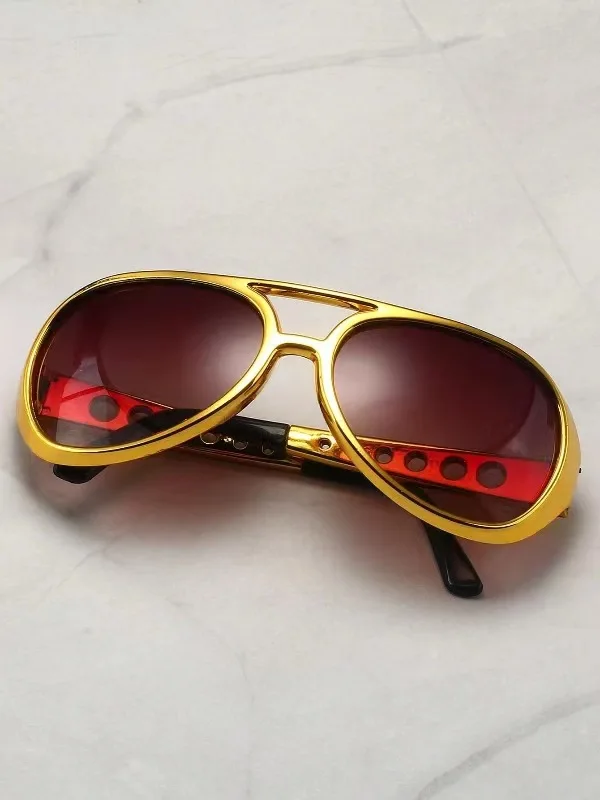 Hochwertige neue runde Sonnenbrille Mode Männer Hip Hop Brille goldene Sonnenbrille Frauen Doppelstrahl Brillen Vintage Sonnenbrille – Detail 2