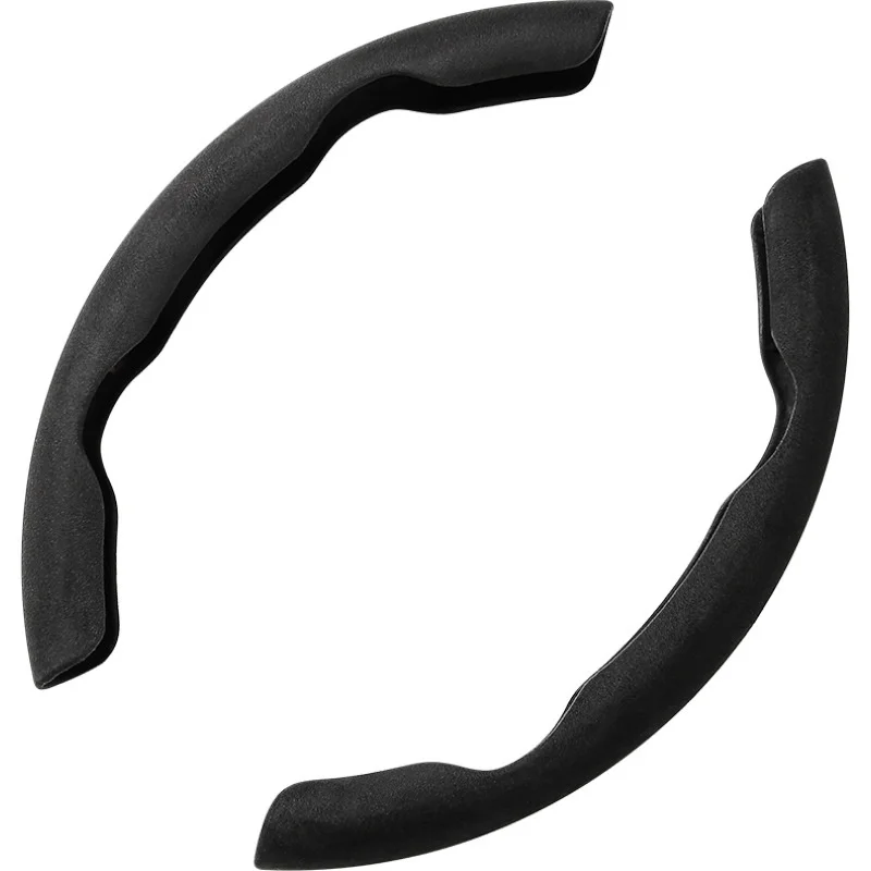 New Suede Sports Grip Steering Wheel Booster Cover Universal 2pcs Anti Slip Decorative Interior Accessories Protective Cover