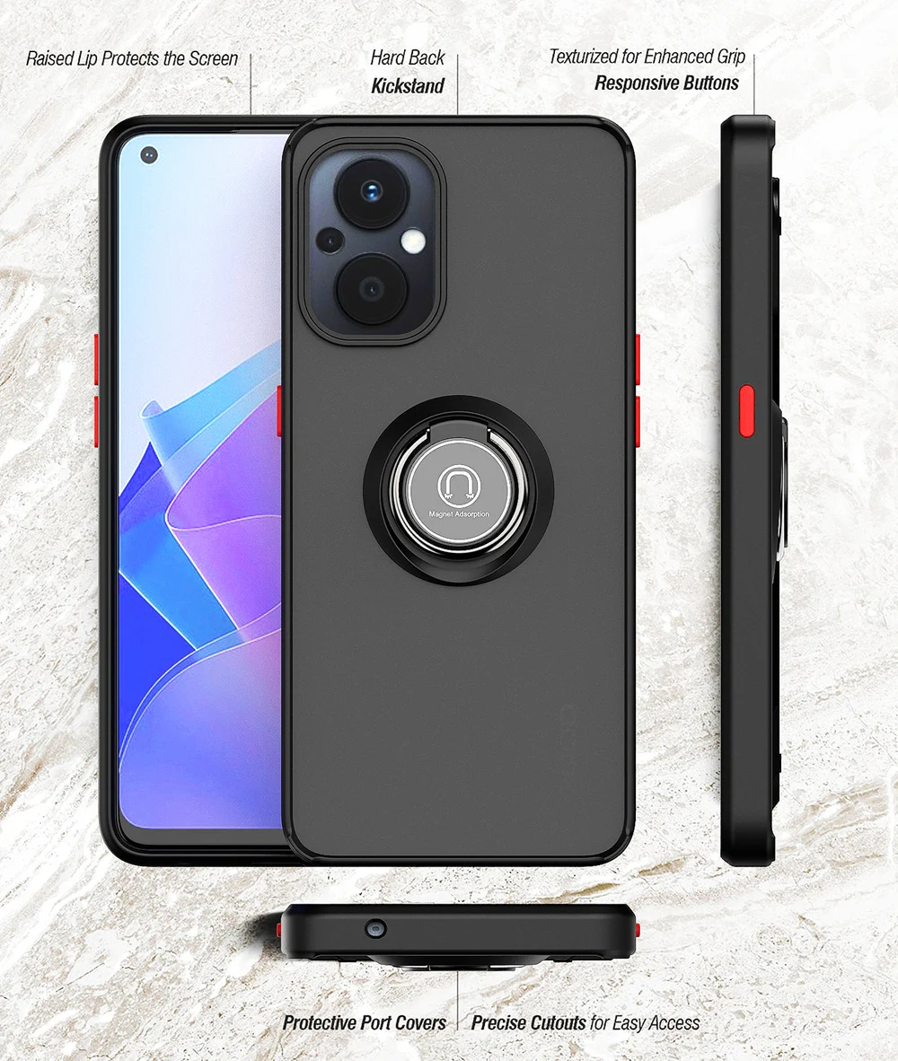 Shockproof Phone Case With Ring Stand For Oppo Reno7 Pro And A_voghion.com