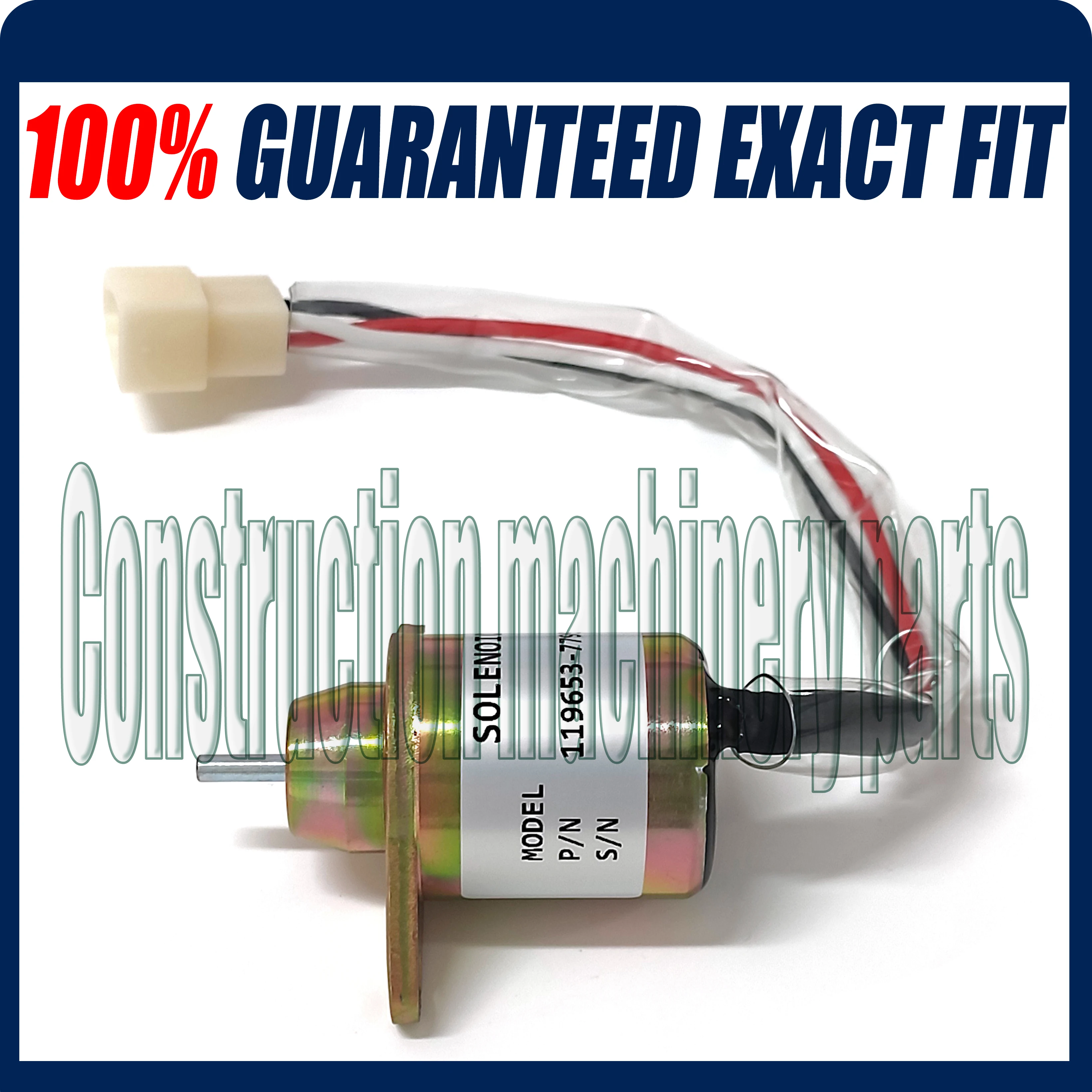 Nova Parada Solenóide 11965366500 para Yanmar 3tne74 3tne68 Motor 12v