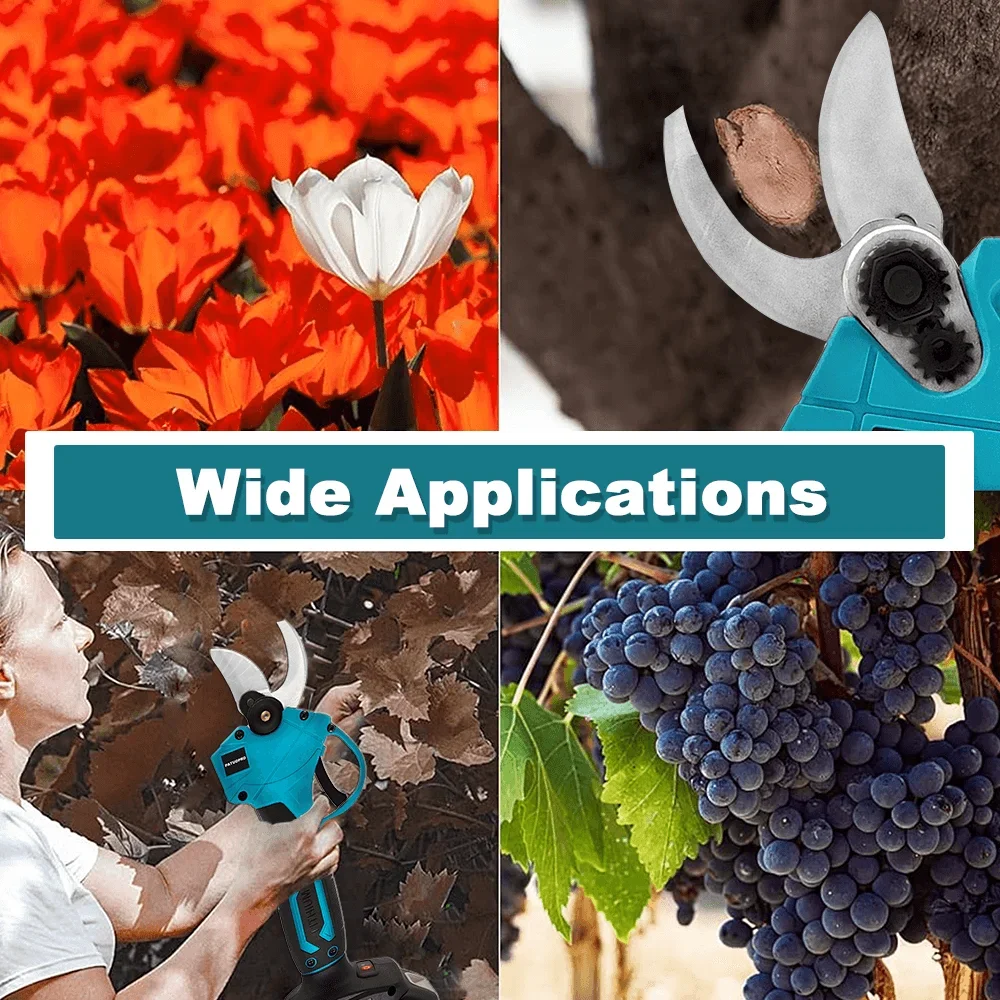 Brushless Electric Scissors Pruning Shears Handheld Cordless Pruner Tree Branch Bonsai Cutting Tool Fits Makita 18V Battery 5