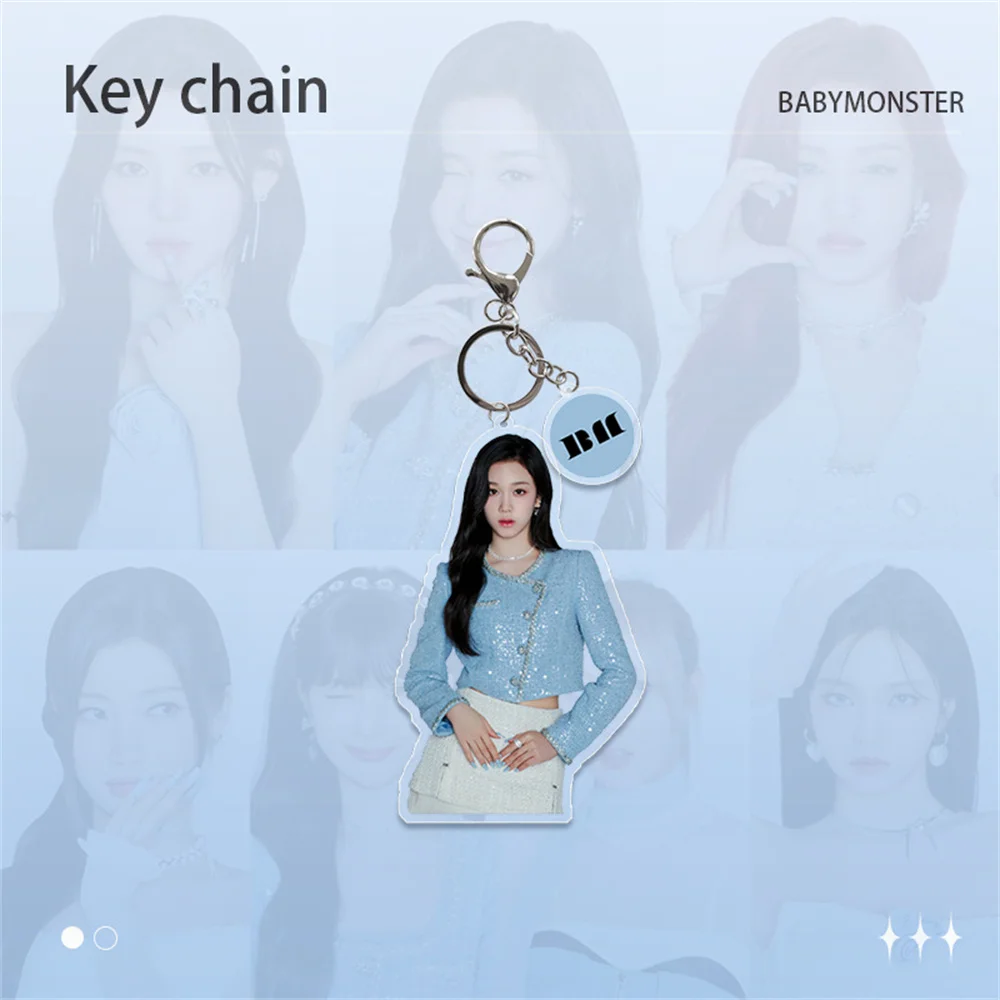 Kpop BABYMONSTER Keychain 2pcs/Set Album FOREVER Character Acrylic