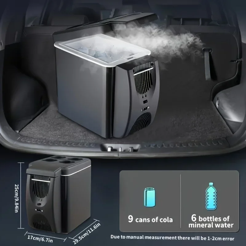 Portable 12V Car Refrigerator Freezer Heater Icebox Travel Refrigerator 6L Mini Auto Freezer C ooler & Warmer Electric Fridge