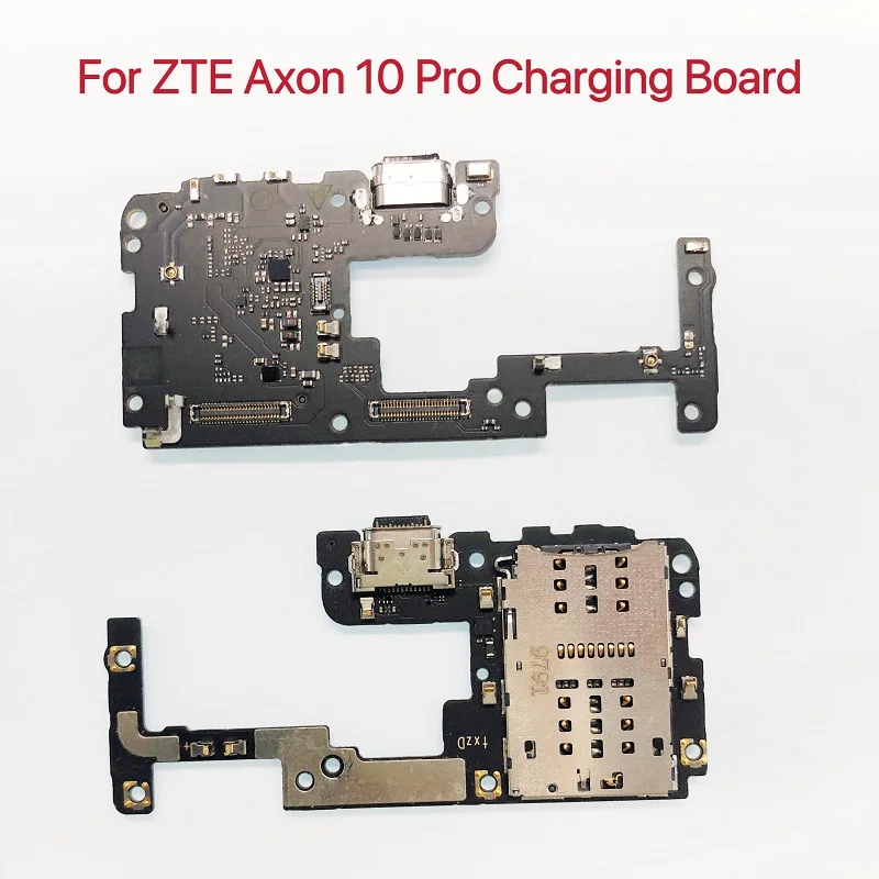 

USB Charging Dock PCB Board MIC Flex Cable Connector For ZTE Axon 10 Pro SIM Card Reader Replacement Parts