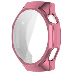 Shockproof Full Cover TPU Protective Case with Anti - Scratch Screen Protector and Bumper Shell (Pink)