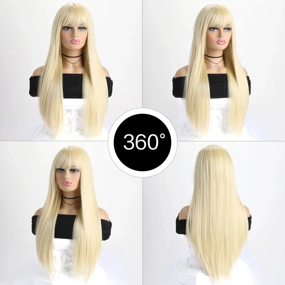 Long Straight Synthetic Colour Wig for Women Daily Cosplay