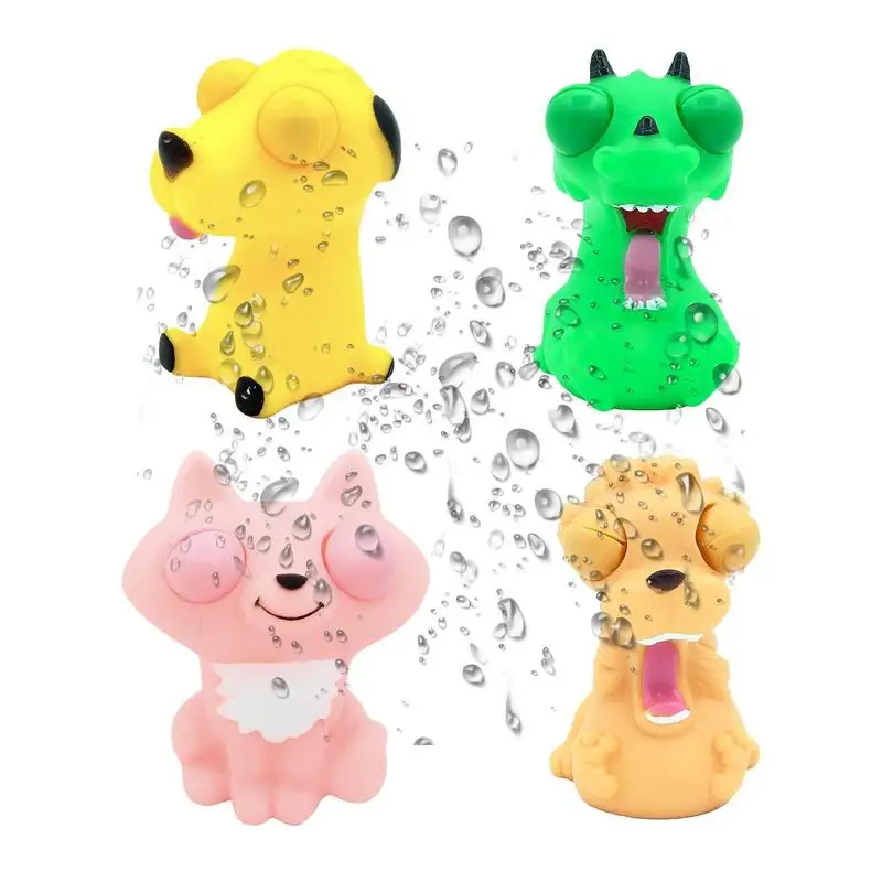 

Игрушка-антистресс 4 шт., милые игрушки-антистресс с животными, забавные сжимаемые игрушки-мячи для подарка на день рождения