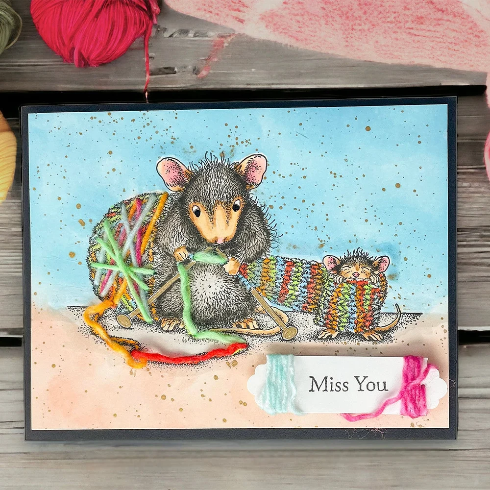 Clear Stamp Mouse Valentine's Day Candy Hearts Snuggle Up Sending Hugs DIY Card Making Scrapbooking Crafts Stencil clear stamps