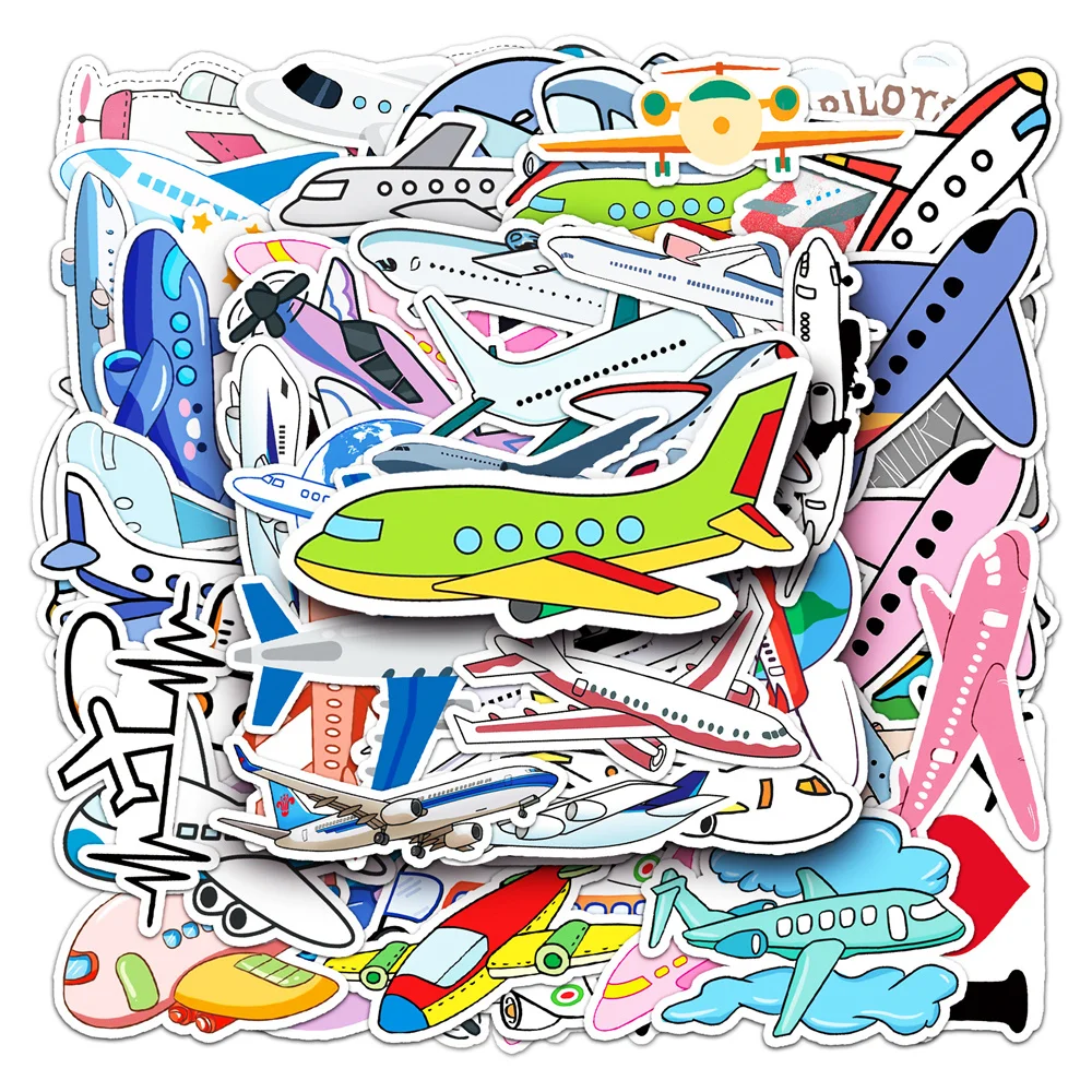 10/30/50PCS Airplane Cartoon Graffiti Sticker Creative Sticker Desk Guitar Computer Refrigerator Waterproof  Sticker  Wholesale qy3225 25kg metal gear high torque waterproof digital servo for 1 10 1 12 rc car traxxas hsp car boat helicopter robot airplane