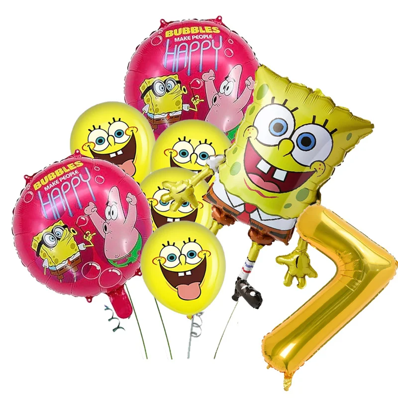 Spongebob Party Decorations SquarePants Birthday Party Favors Banner Table  Cloth Cups Plates Party Balloons Baby Shower Supplies