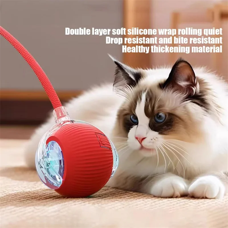 Interactive Cat Toys Ball Automatic Rolling Rechargeable Smart Obstacle Avoid Running Toys for Energetic Indoor Cats 12 Sc3d0ecb244cc4d098a08bd4a61f52863Q