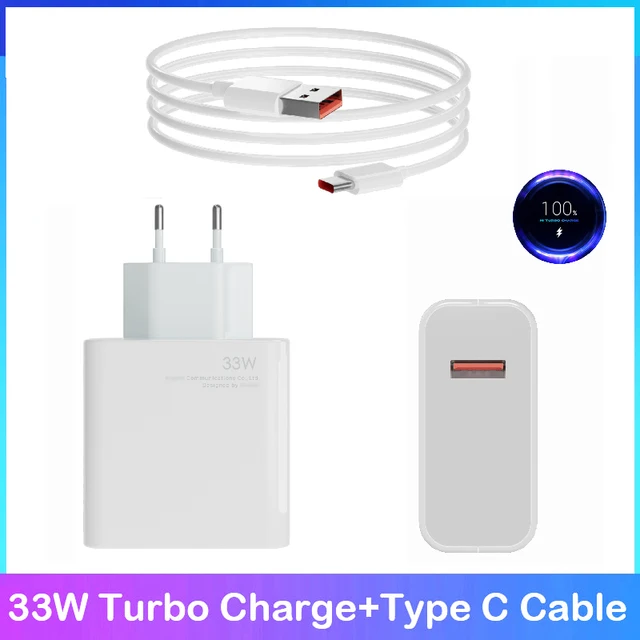 POCO X4 X5 pro 5G charger for xiaomi 33W EU fast turbo charge Type C cable For Redmi Note 11/ 11s/11 Pro/ 11E Pro Mi 6/ 6 Plus 1