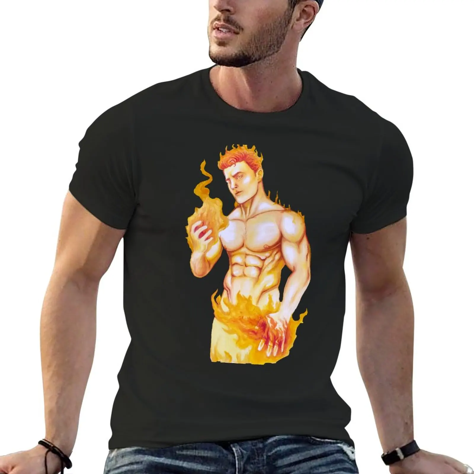 

Fire T-Shirt quick-drying anime clothes mens graphic t-shirts