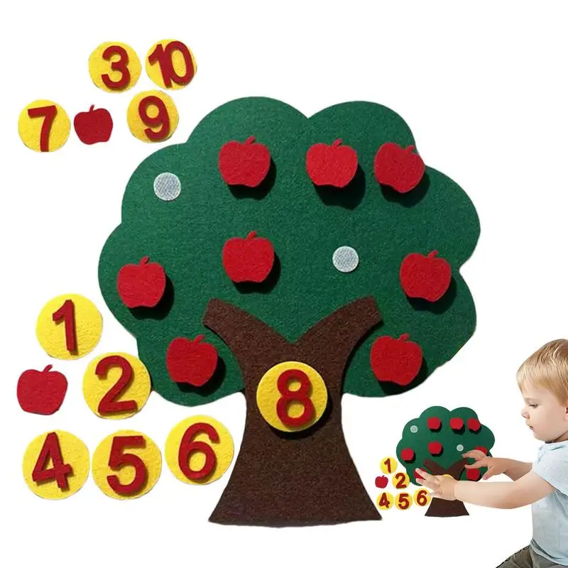 

Number Tree Felt Classroom Math Games Counting Game Montessori Kindergarten Preschool Learning Activities Birthday Gift Toys For