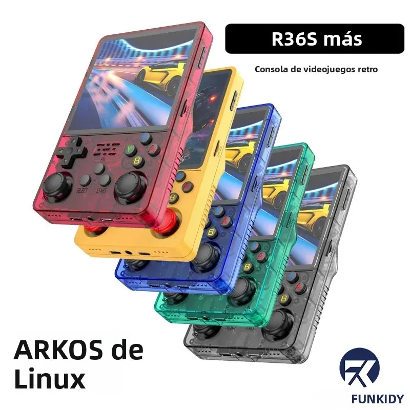 Original Dual RAM Chip R36s portable rétro Arkos 2.0 Joueurs de jeu 3.5'' 64GB Pocket Best Linux Video Games Console R36s - Chine Game Console et Video Game Consoles prix