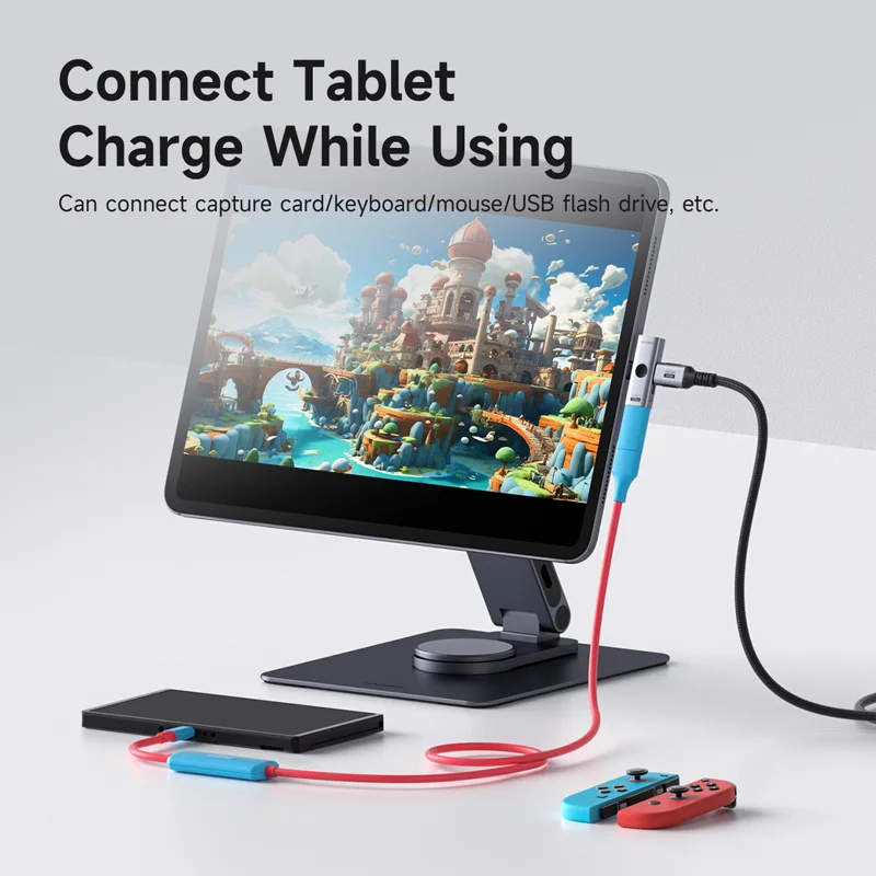 Hagibis Dual USB C Adapter 1 in 2 Out Splitter with 100W Charging Port USB C to Headphone OTG Converter for iPad iPhone Macbook