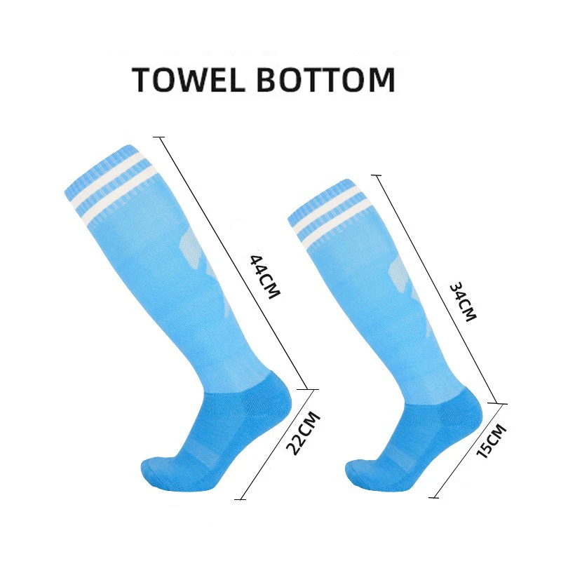 Men's Breathable European Soccer Knee-High Socks - 22 Color Options