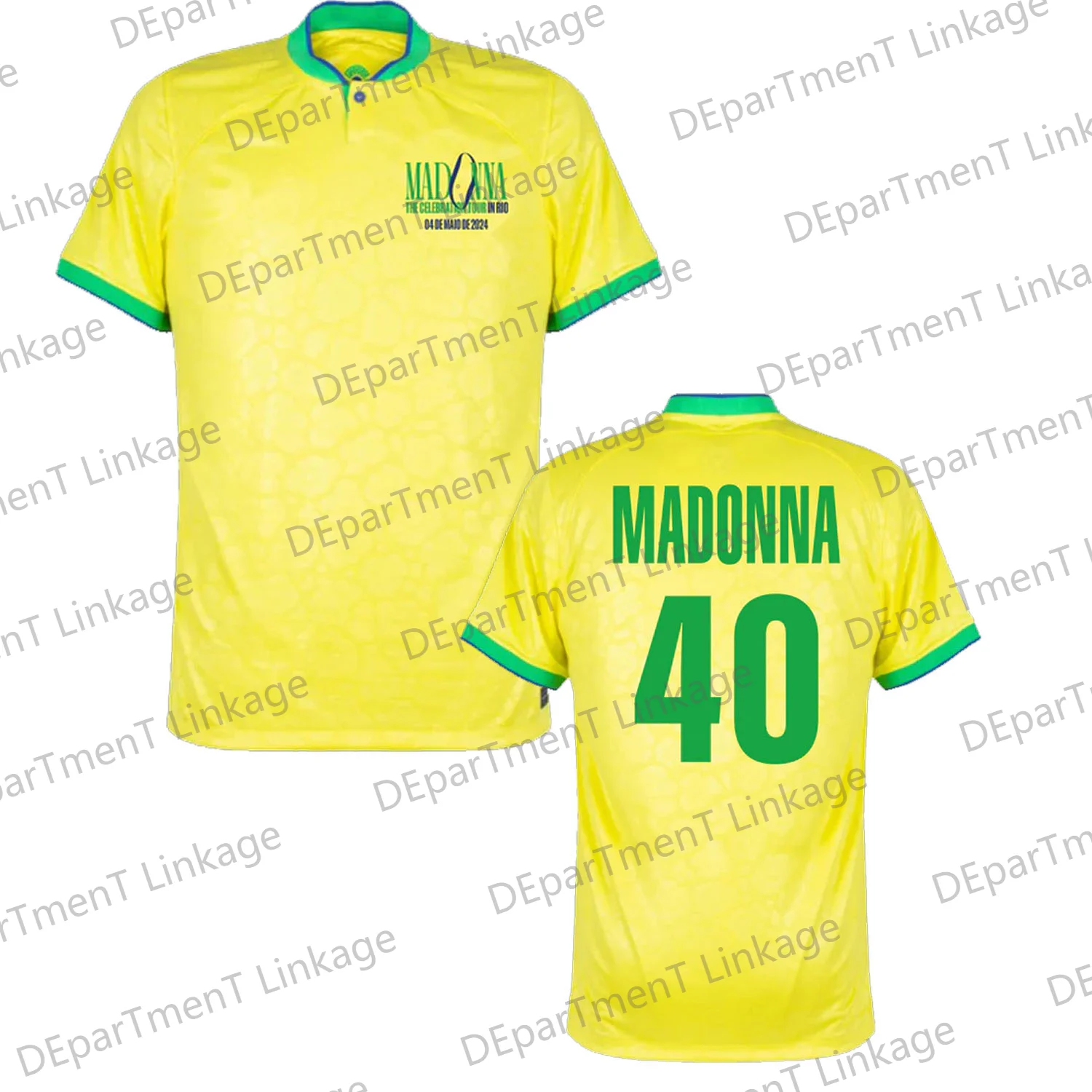 Summer Brazil Classic Vintage Singer Soccer Jersey &lsquo;The Celebration Tour In Rio&rsquo; Jersey Shirt